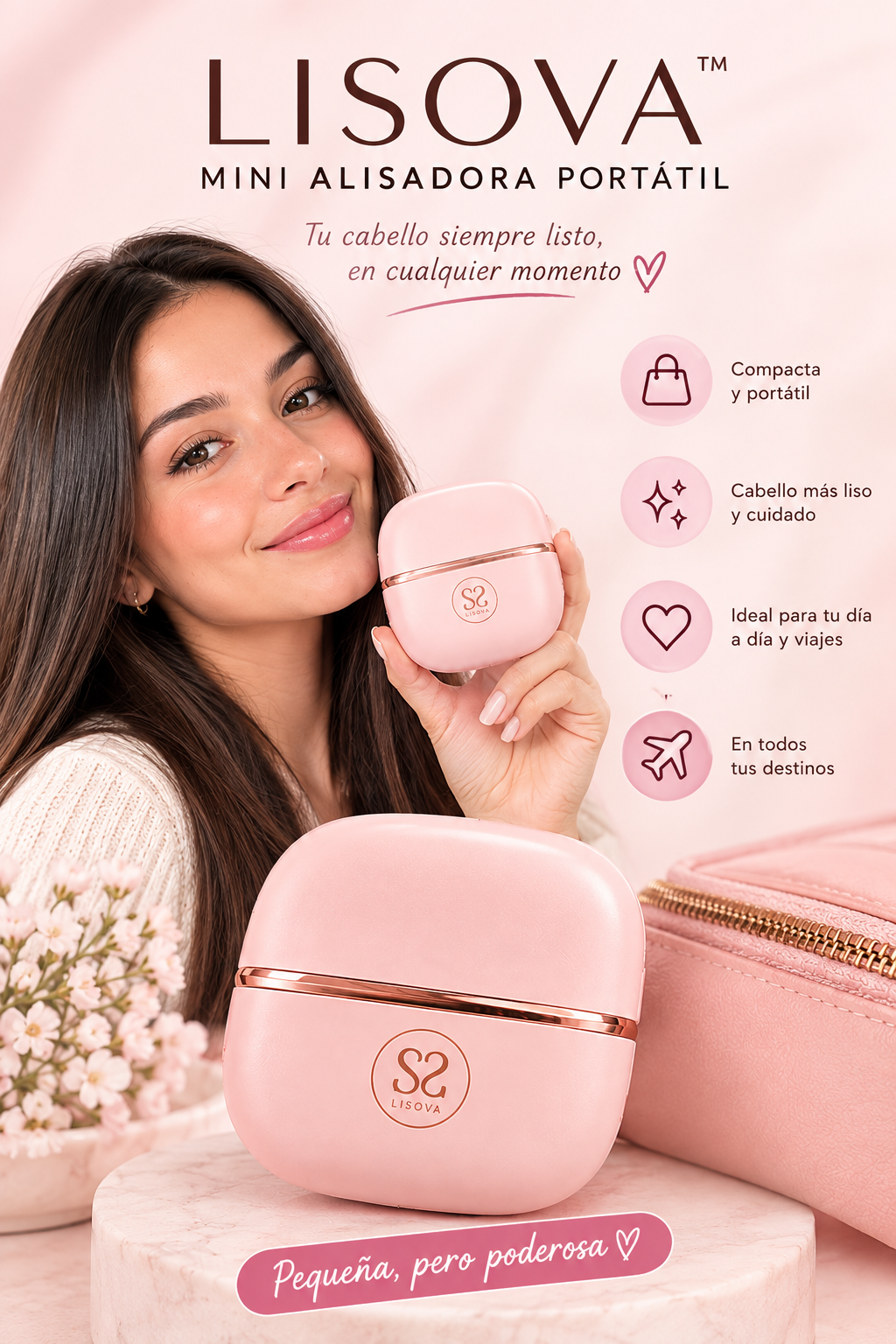 LISOVA™ - Mini Alisadora/Plancha Cabello Portátil